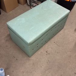 Wooden Chest Mint Green