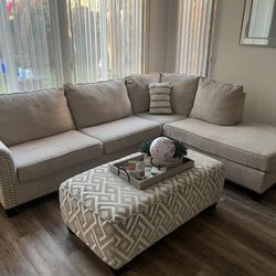 Sectional Couch Two-Piece With Autumn