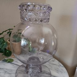 $35 Fantastic Antique Tiffin Dakota Purple Tinge Apothecary Pharmaceutical Display Jar. No Lid. 13" Tall