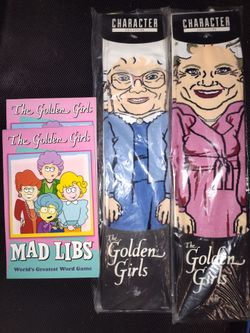 Golden Girls socks and madlib books
