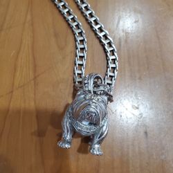 Necklace With Bulldog Silver...