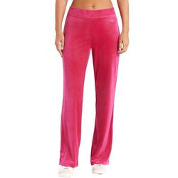 Womens Juicy Couture Velour Pants Mid Rise Size 2xl Pink New