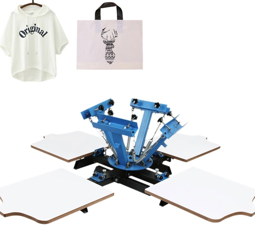 4-Color 1 Station Screen Printing Machine