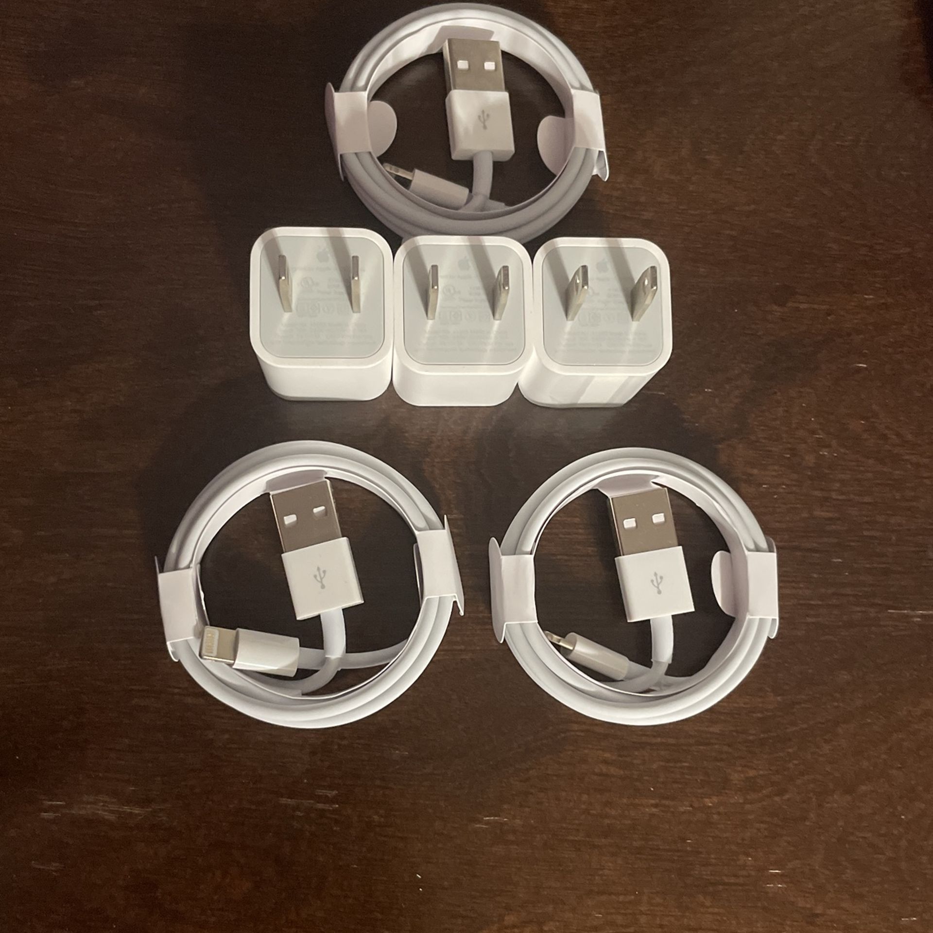 3x Apple iPhone Lightning Cable Wall Charger