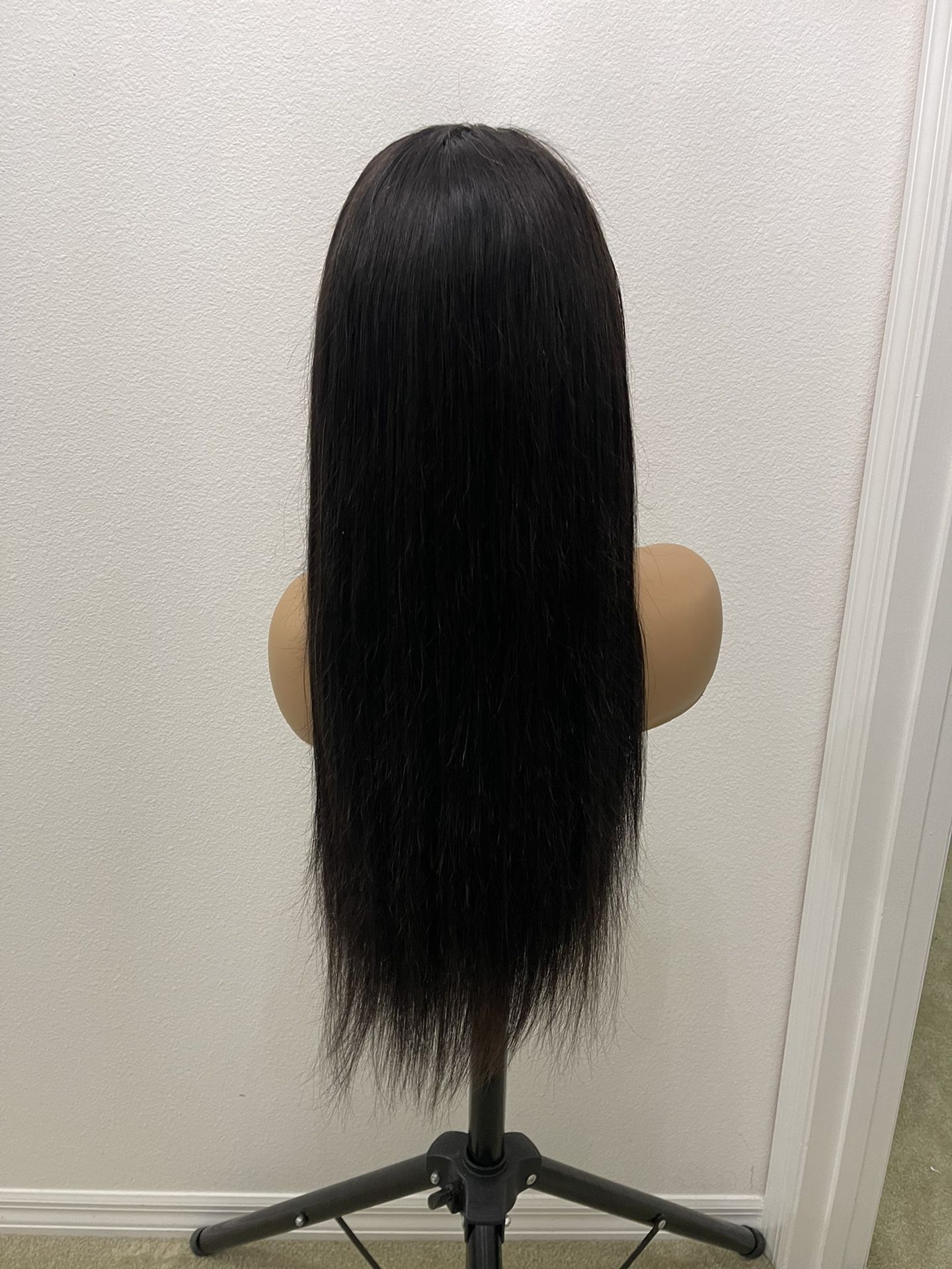 New! 20” 13x4 HD Lace Full Frontal, Small Knots Raw Virgin Human Hair Wig