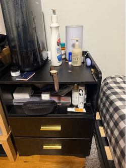 Black Nightstand w/ LED lighting