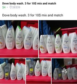 Dove body wash 3 for 10$