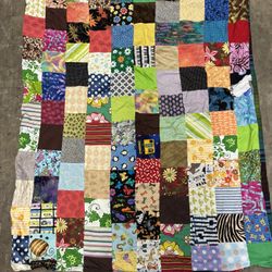 Unique Hand Sewn Quilted Blanket Throw