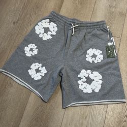 Grey Denim Tear Shorts Size XL