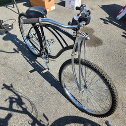 Custom Black Beach Cruiser - Springer Fork