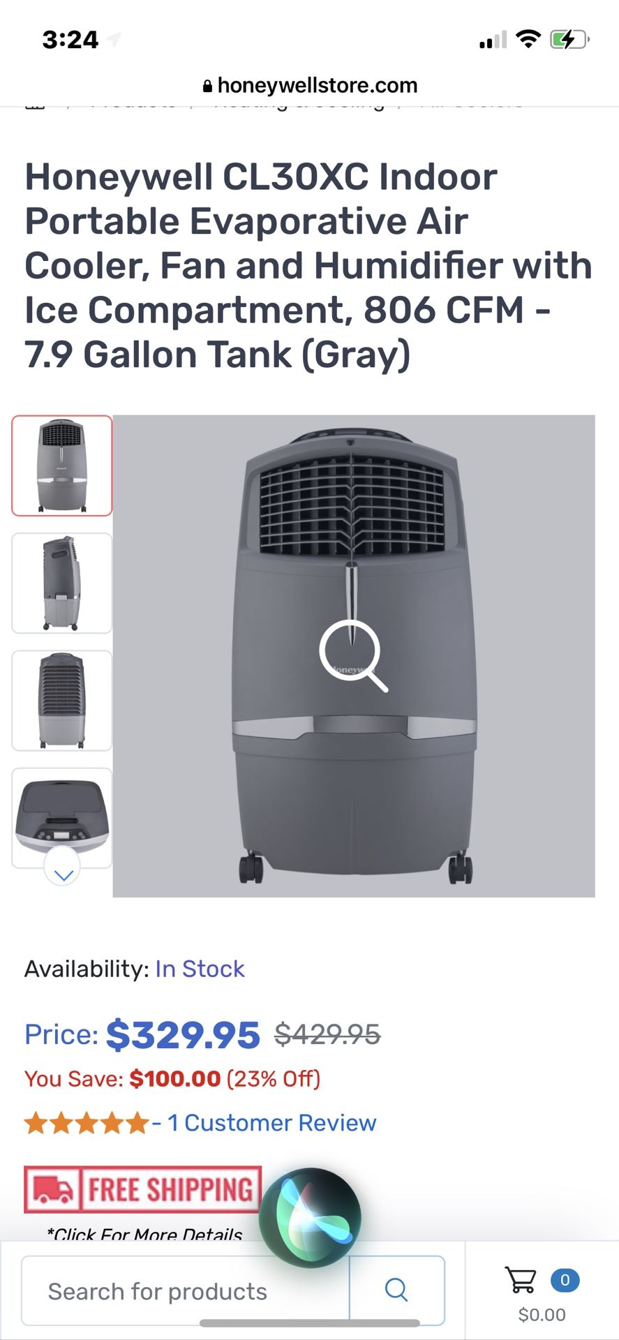 Honeywell Evaporative Cooler for Sale in Edmonds, WA OfferUp