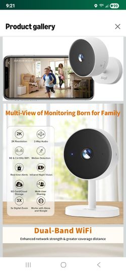 5G & 2.4G 2K Indoor Security Camera 