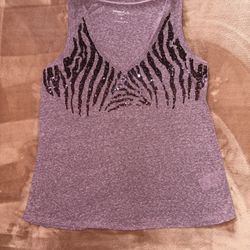 Express Brand Purple Zebra Print Top