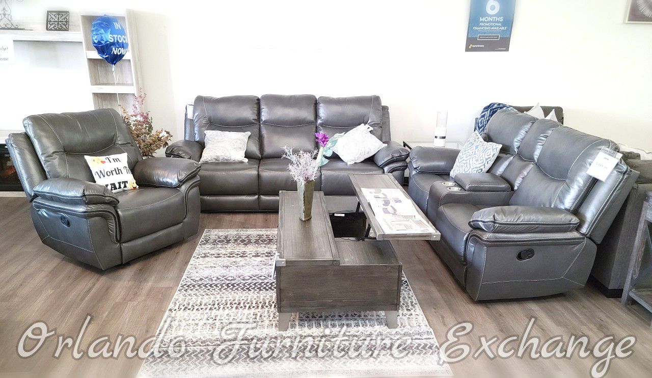 $50 Down Financing!!! BRAND NEW GREY RECLINING SOFA AND LOVESEAT ‼️ 