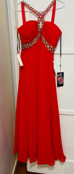 Firey Red sequenced Gown - (M)