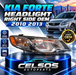 KIA FORTE HEADLIGHT RIGHT SIDE OEM 2010 2013