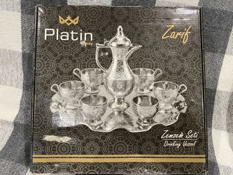 Platin zemzem seti drinking vessel (6 cups, 8 pieces set)