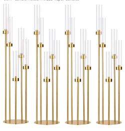 4pc  set -5 Arm Candelabra candle holder decor- wedding
