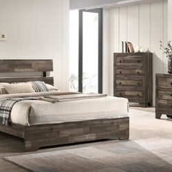 Atticus Brown Platform Bedroom Set