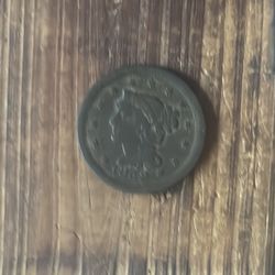 1852 rare braided copper cent