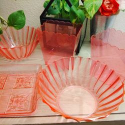 Pink Trays/Candy Bar Or Make Up Holders