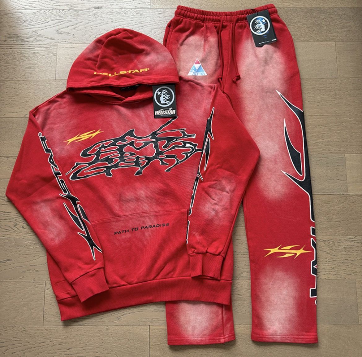 Hellstar Guts and Glory Red Hoodie and Jacket