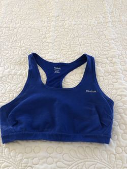 Blue Reebok sports bra