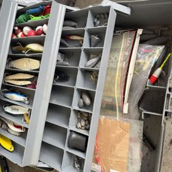 Tackle Box With Multiple Lures 