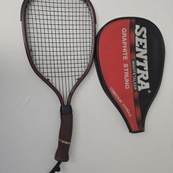 Sentra Nightstalker Racquetball Racquet W/Cover Curved Handle Racket Tennis