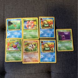 7 1st Edition Pokémon Cards