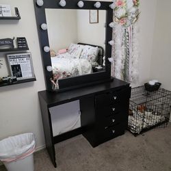 Black make up vanity