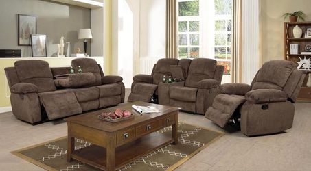 💥FREE DELIVERY💥Brand New  3PC Reclining Sofa Loveseat Chair Set