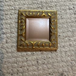 Small Gold Framed Mirror 