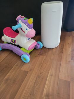 Kid toy and diaper genie