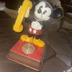 1970s Vintage Mikey Mouse Rotary Telephone (collectible