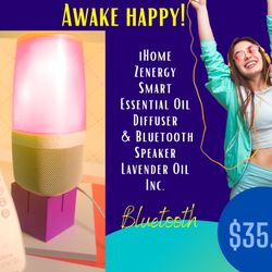 IHOME Zenergy smart Essential Oil Diffuser & Bluetooth Speaker.