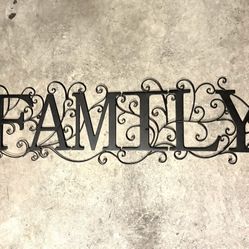 Large Metal Family Sign 