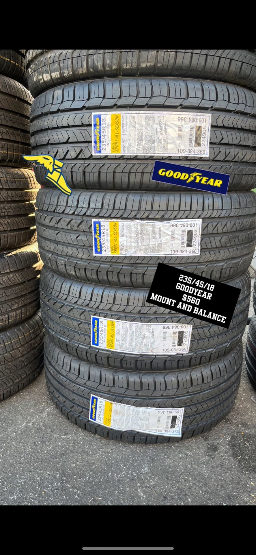 New Tires 235/45/18 Goodyear