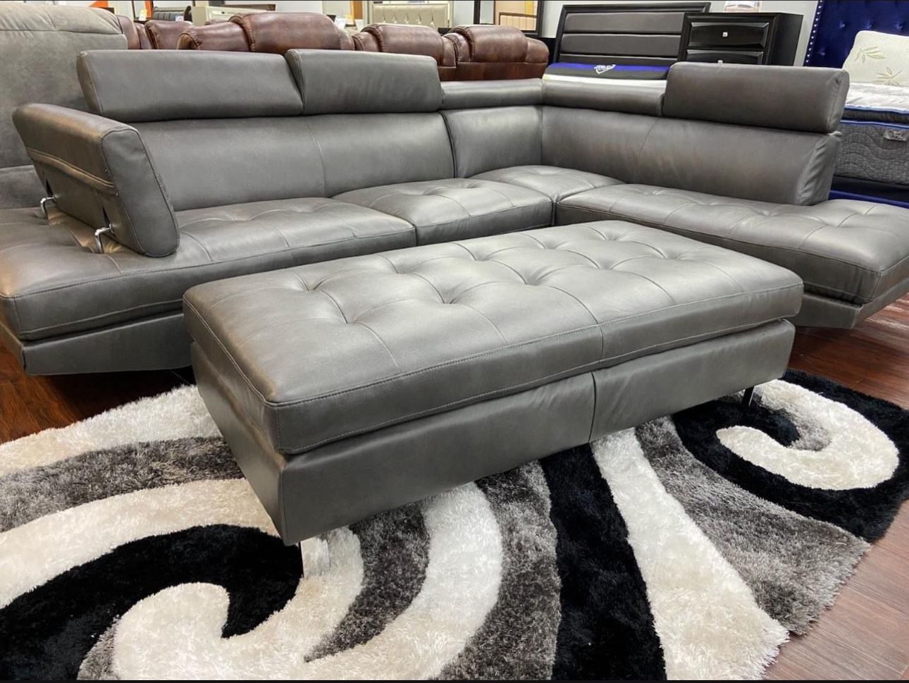 COMFY NEW IBIZA SECTIONAL SOFA AND OTTOMAN SET ON SALE ONLY $799. IN STOCK SAME DAY DELIVERY 🚚 EASY FINANCING 