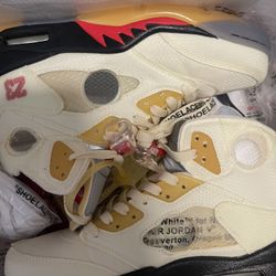 Jordan 5 Off White Retro Sail Size 9
