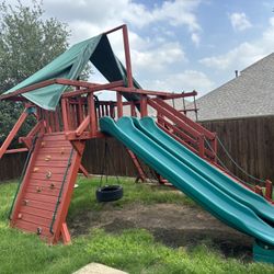 Outdoor Climber And Swing Set