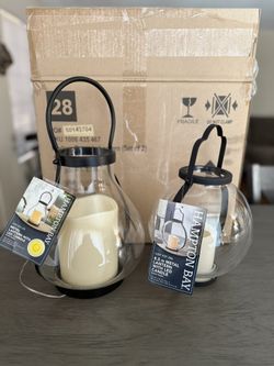 Indoor Tabletop Lanterns With LED Candles
