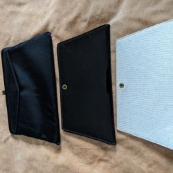 50s Vintage Pinup Convertible 5 Styles Clutch Purse Patent Leather Black Velvet Gold Brocaded 