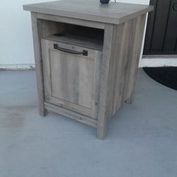 Gray Side Table Night Stand 21 W X 21 D X 26 H Inches 