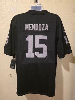 New Mens Raiders Mendoza Black Jerseys Stitched