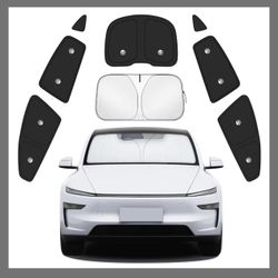8pcs Car Window Shades For Tesla Model Y 2025 2026 Upgrade With Suction Cups [Suction No-Fall]