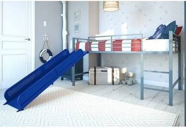 Twin bed with slide