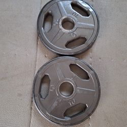 Set Of 10lb Olympic Weight Plates 