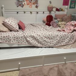 White Twin Trundle bed