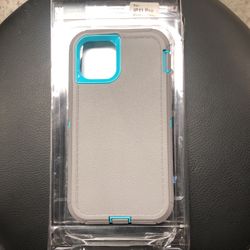 iPhone 11 Pro Phone Case Grey and Teal 
